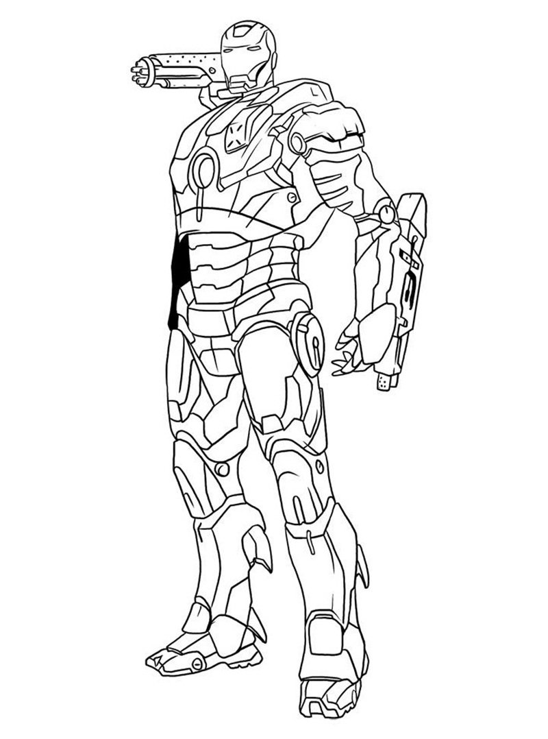 tô màu iron man 13