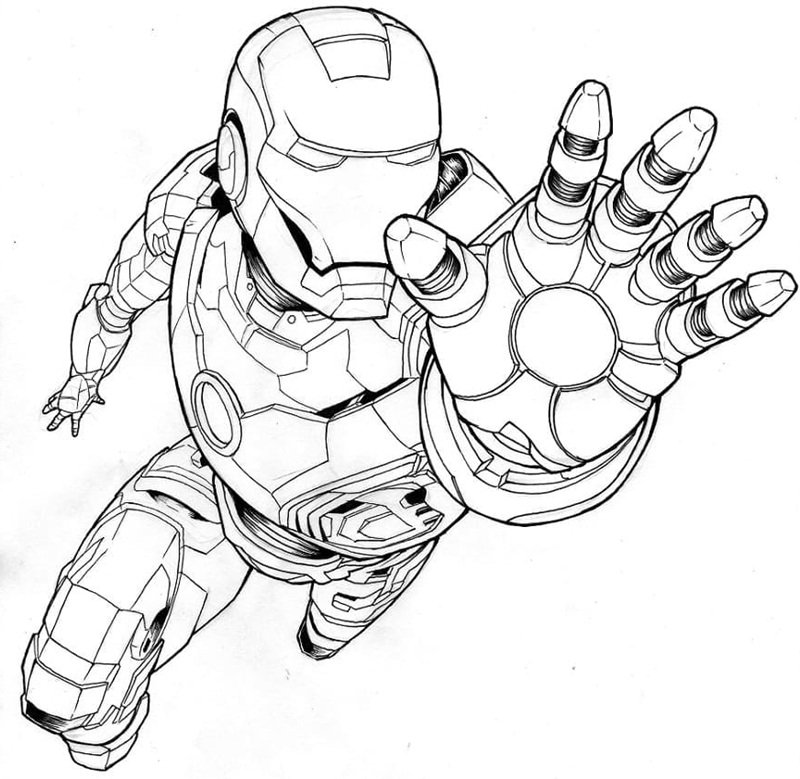 tô màu iron man 17