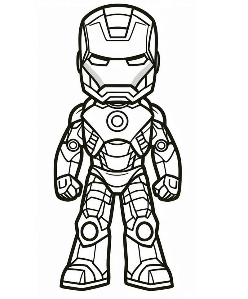 tô màu iron man 23