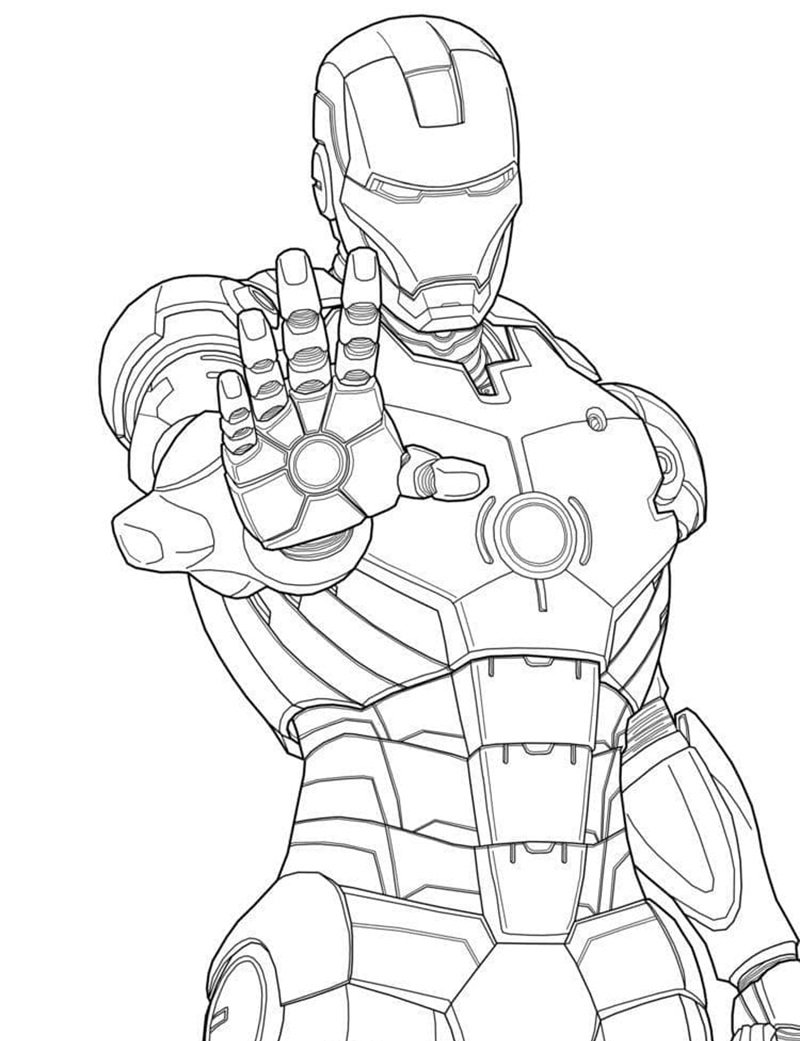 tô màu iron man 24