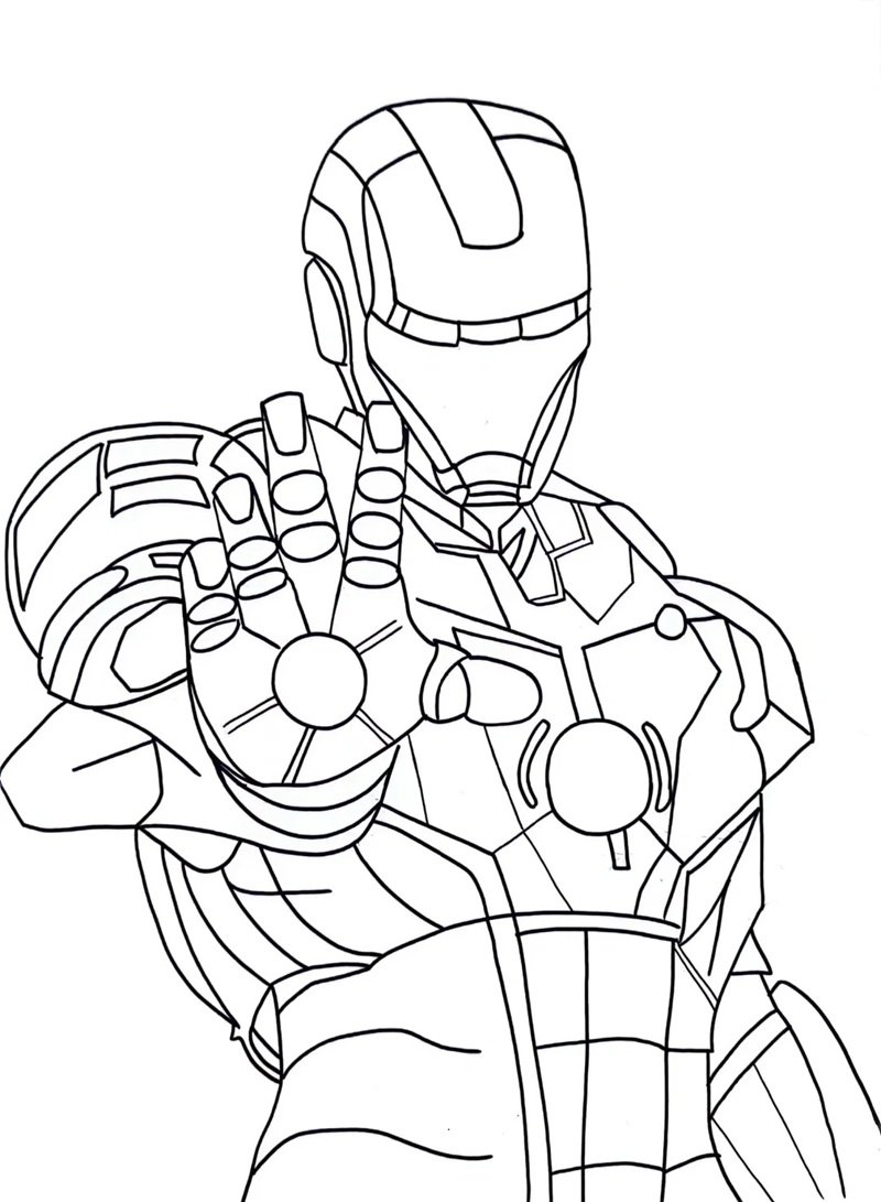 tô màu iron man 26