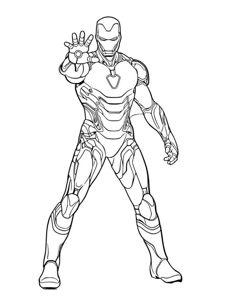 tô màu iron man 32