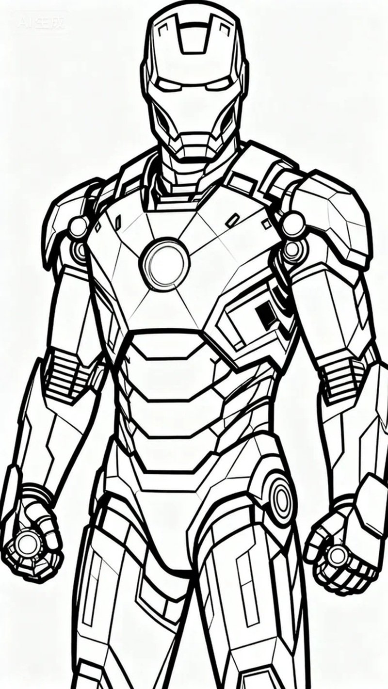 tô màu iron man 35