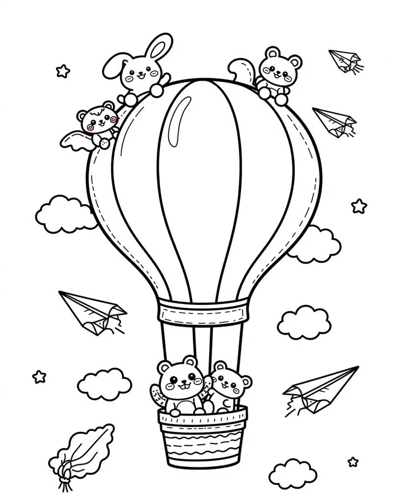 tô màu khinh khí cầu 18