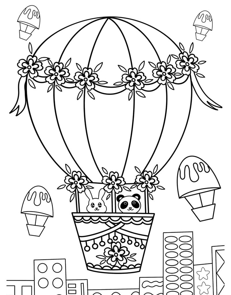 tô màu khinh khí cầu 20