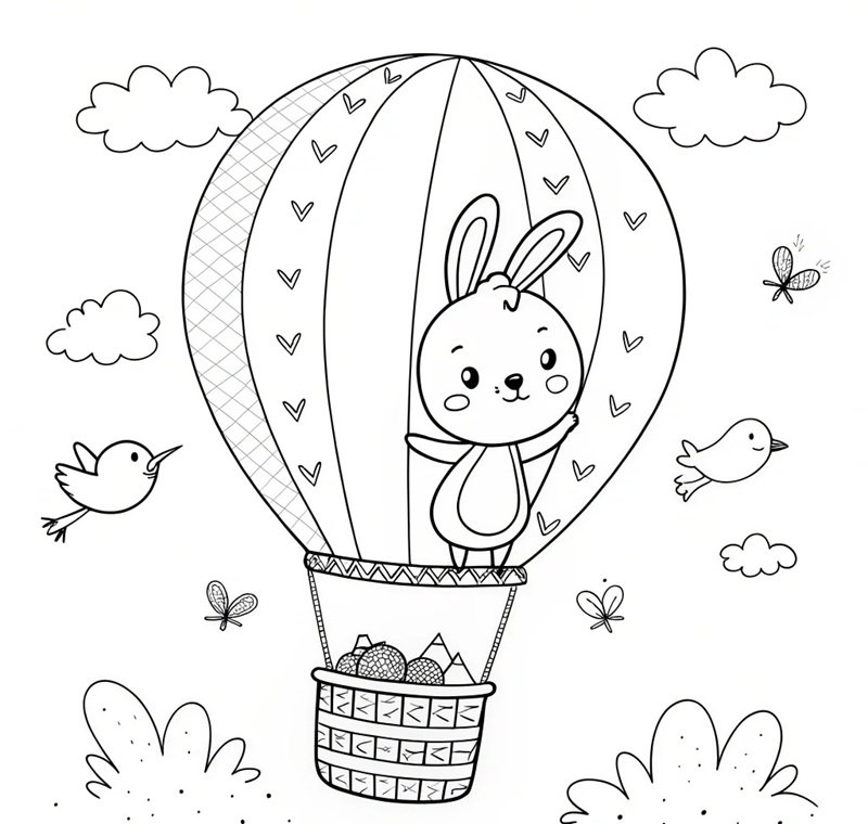 tô màu khinh khí cầu 23