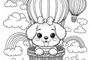 111+ tranh tô màu khinh khí cầu đa dạng và hấp dẫn