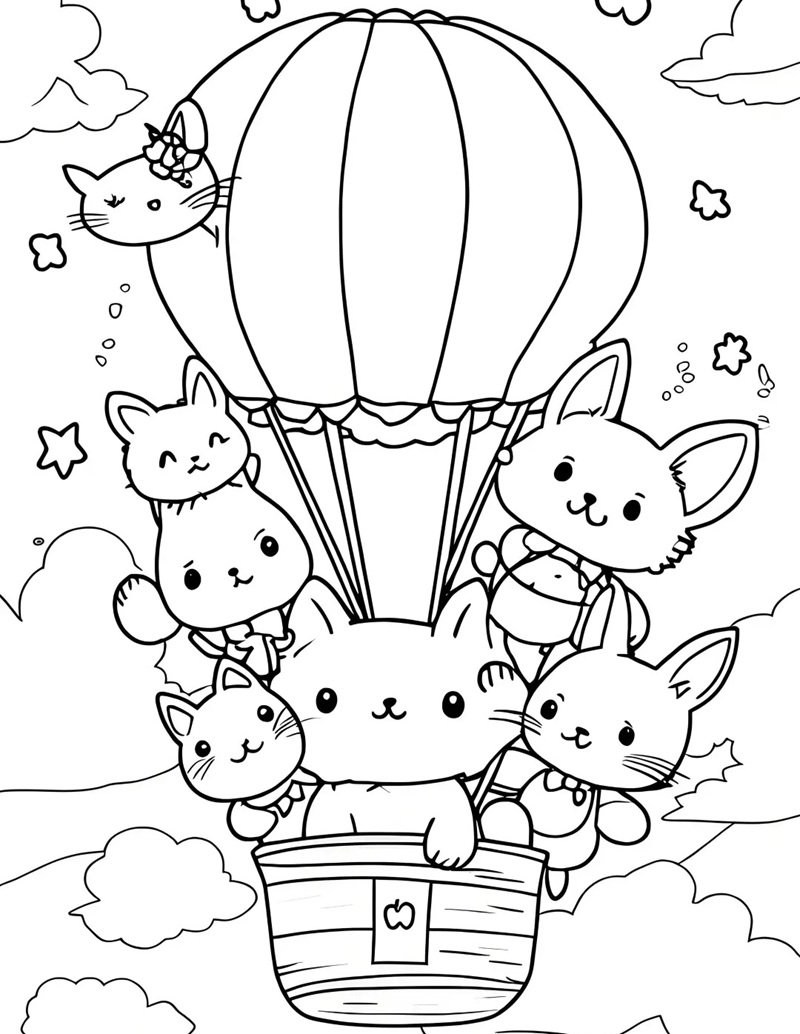 tô màu khinh khí cầu 38