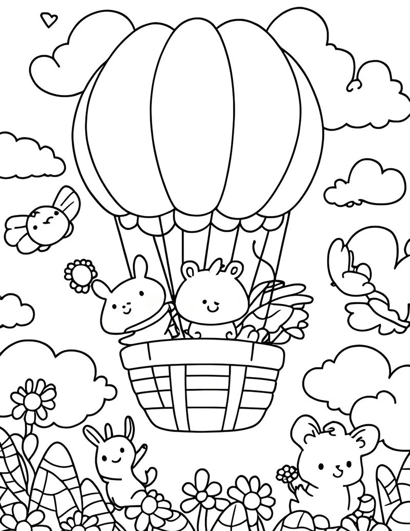 tô màu khinh khí cầu 40