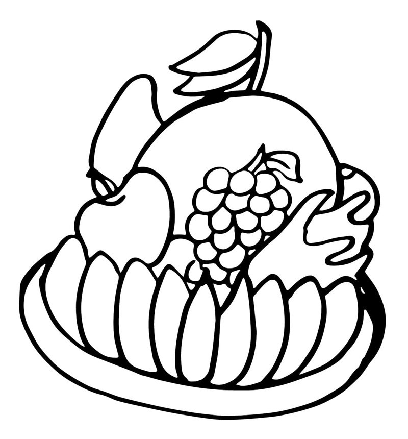 tô màu mâm ngũ quả 1