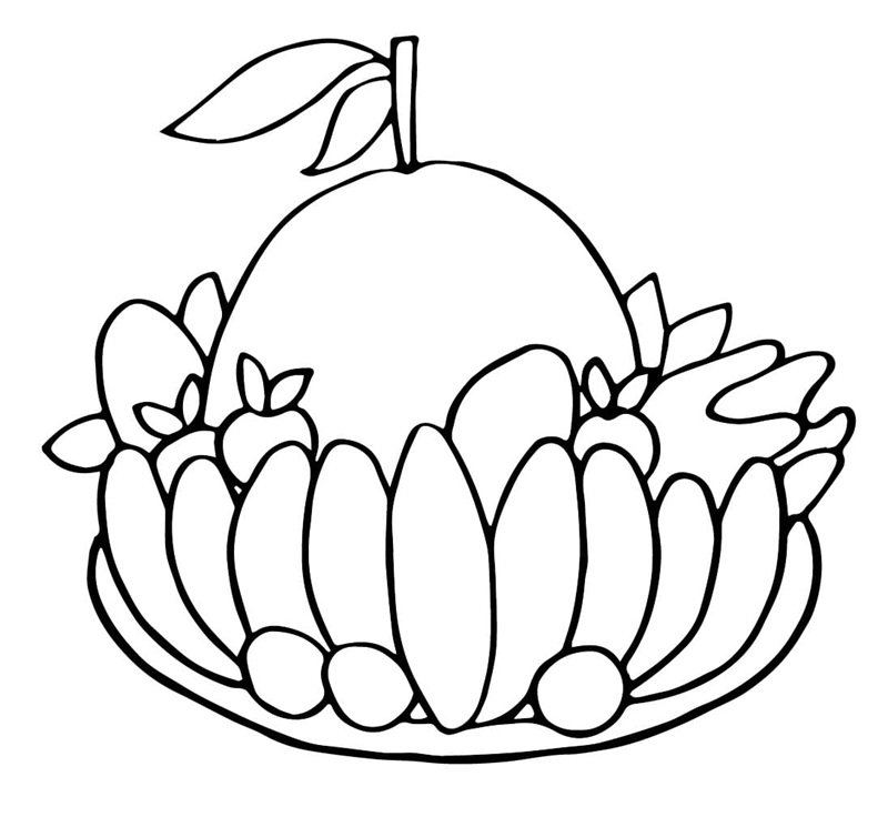 tô màu mâm ngũ quả 10