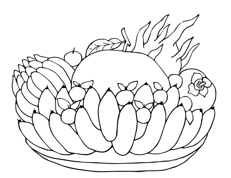 tô màu mâm ngũ quả 16
