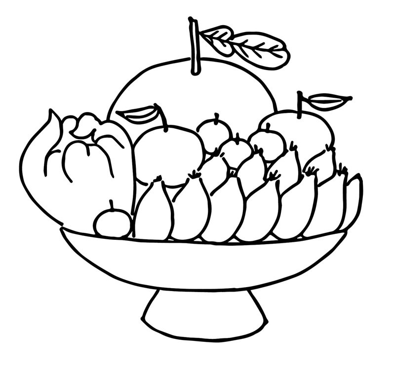 tô màu mâm ngũ quả 19