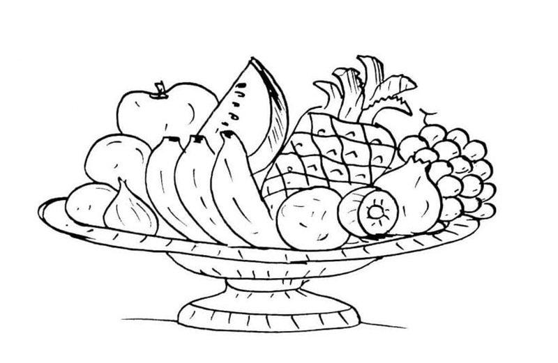 tô màu mâm ngũ quả 2
