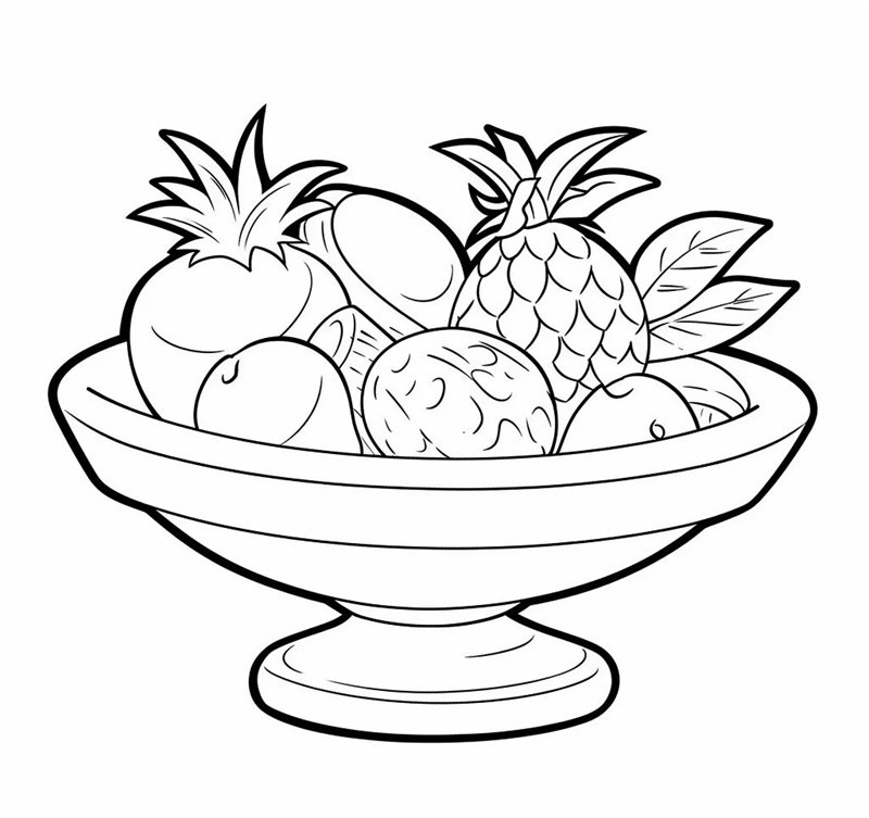 tô màu mâm ngũ quả 20