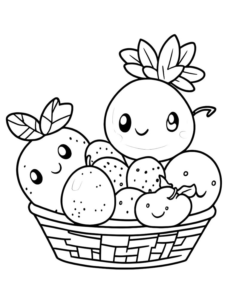 tô màu mâm ngũ quả 21