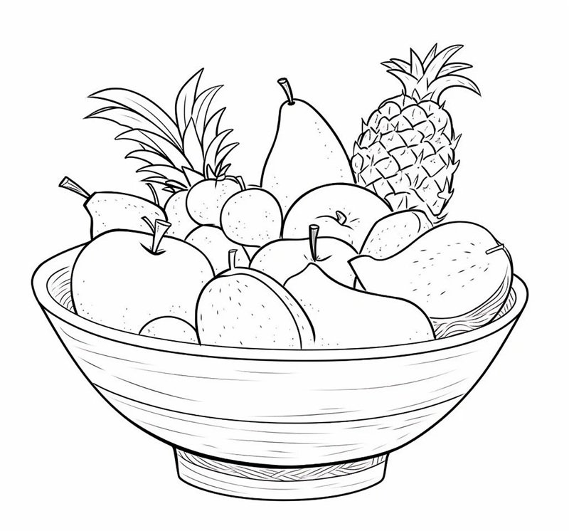 tô màu mâm ngũ quả 23