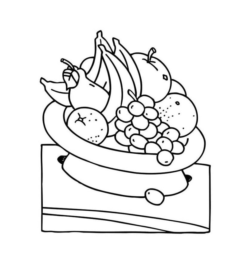 tô màu mâm ngũ quả 24