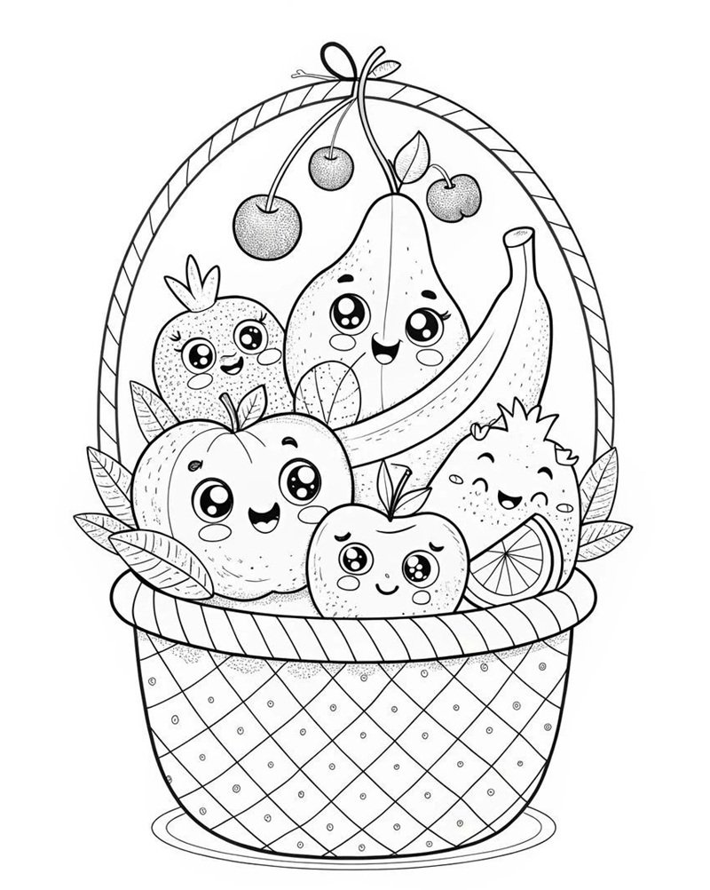 tô màu mâm ngũ quả 25