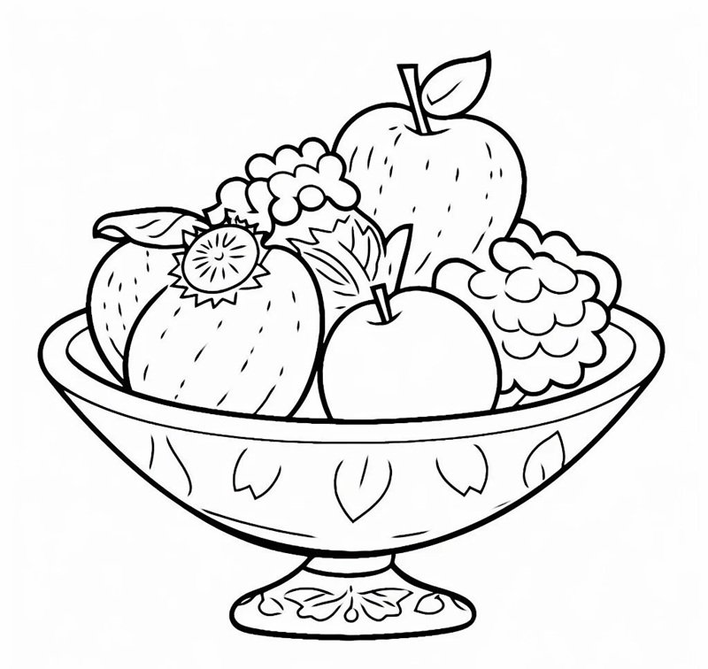 tô màu mâm ngũ quả 26