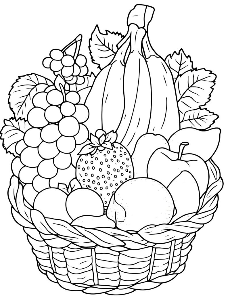 tô màu mâm ngũ quả 28