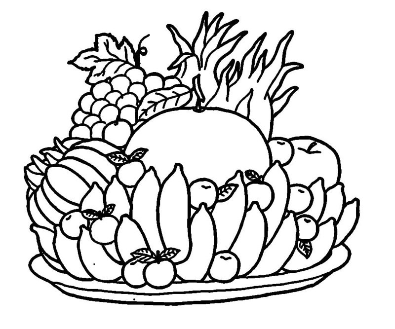 tô màu mâm ngũ quả 31