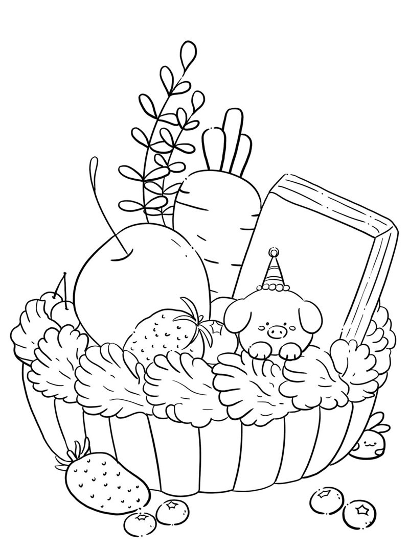 tô màu mâm ngũ quả 32