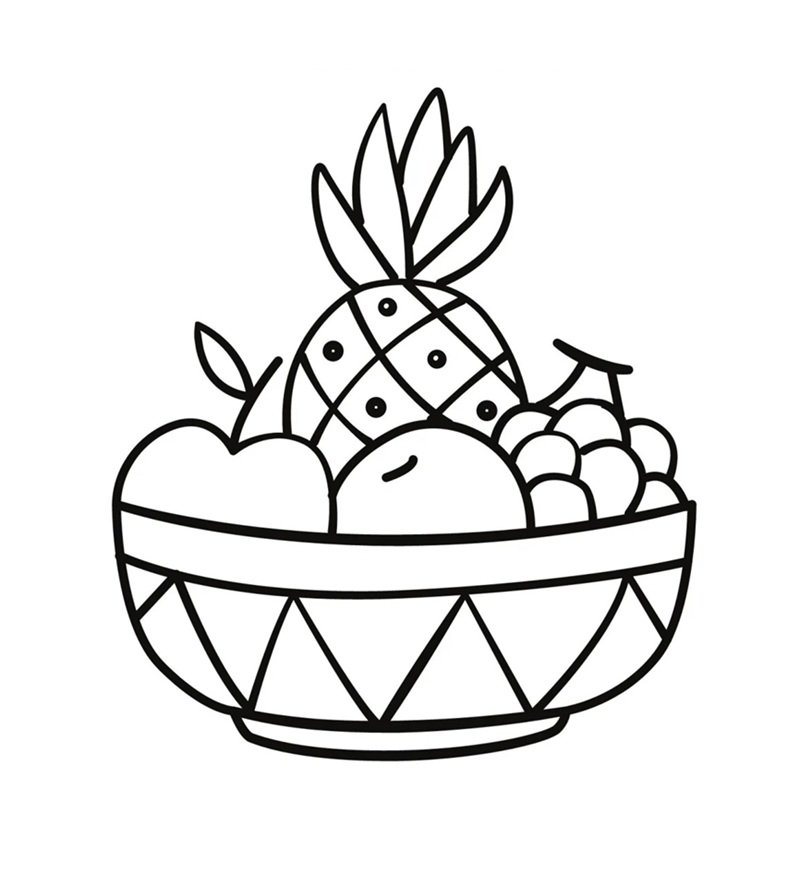 tô màu mâm ngũ quả 33