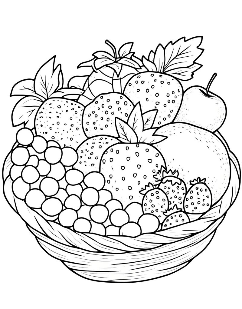 tô màu mâm ngũ quả 5