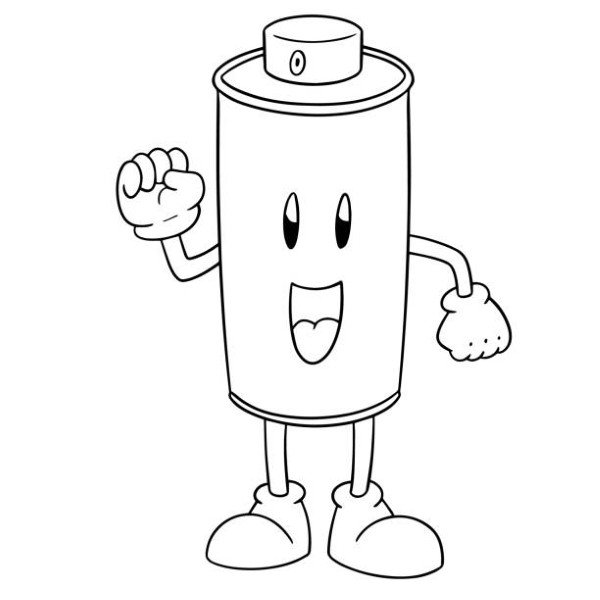 vector of spray can cartoon