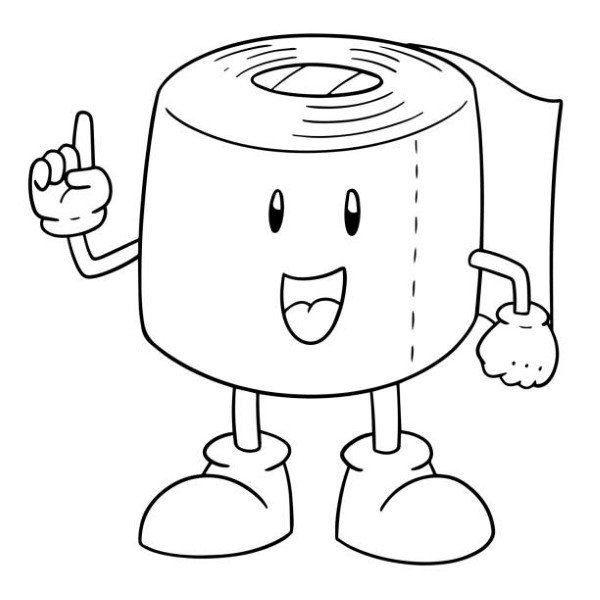 vector of tissue paper cartoon