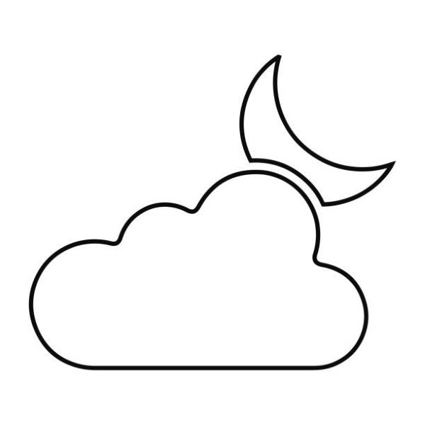 Cloud, moon, night icon, eps source file