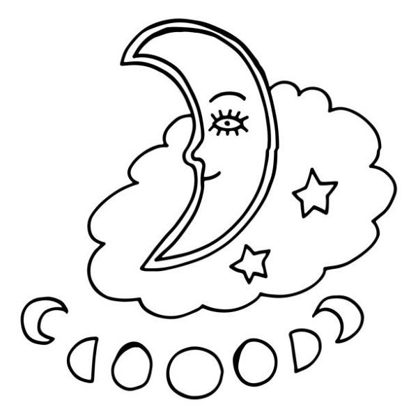 tô màu mặt trăng 16