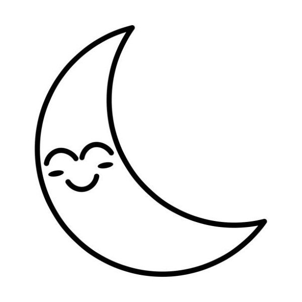 moon icon, sky vector, night illustration