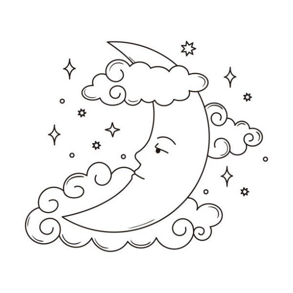 tô màu mặt trăng 20