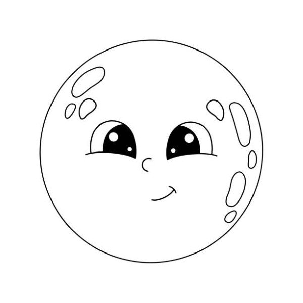 tô màu mặt trăng 29