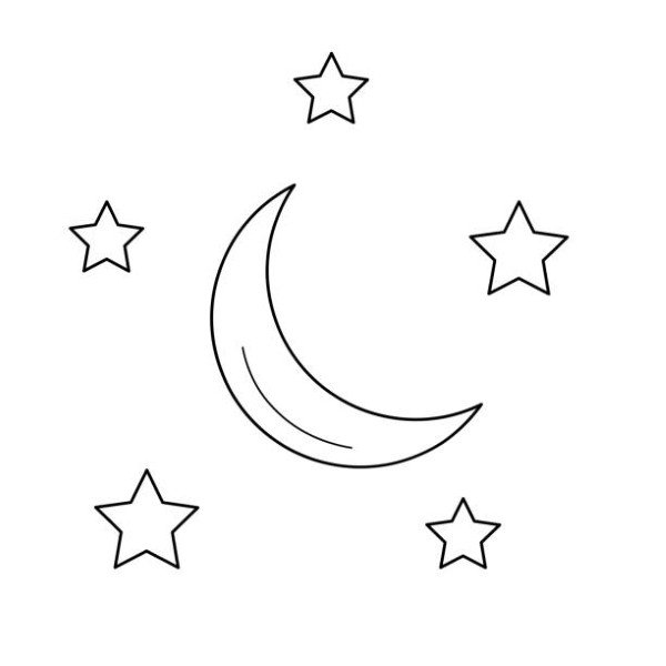 tô màu mặt trăng 33