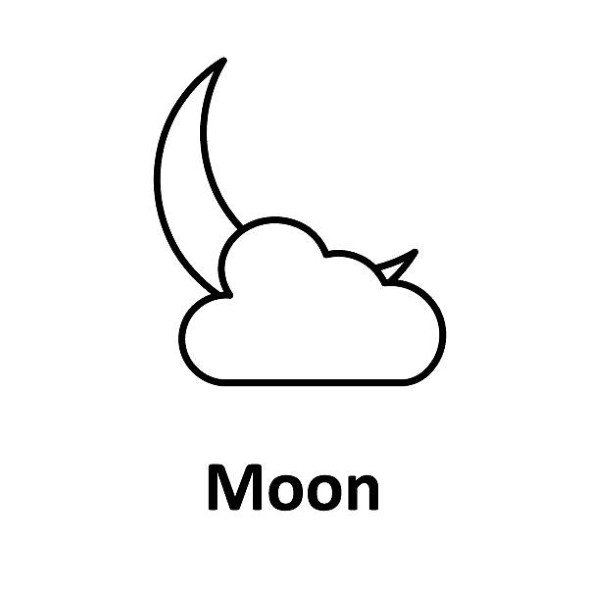 Moon and cloud Isolated Vector icon which can easily modify or edit