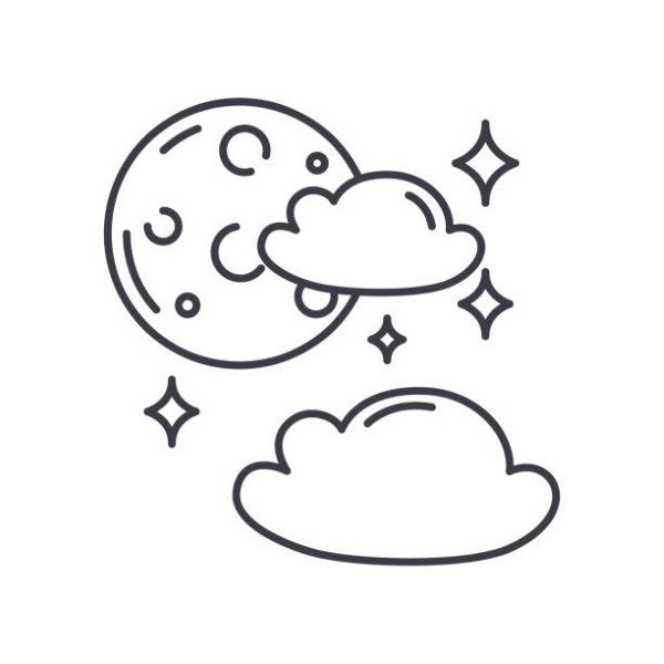 tô màu mặt trăng 8