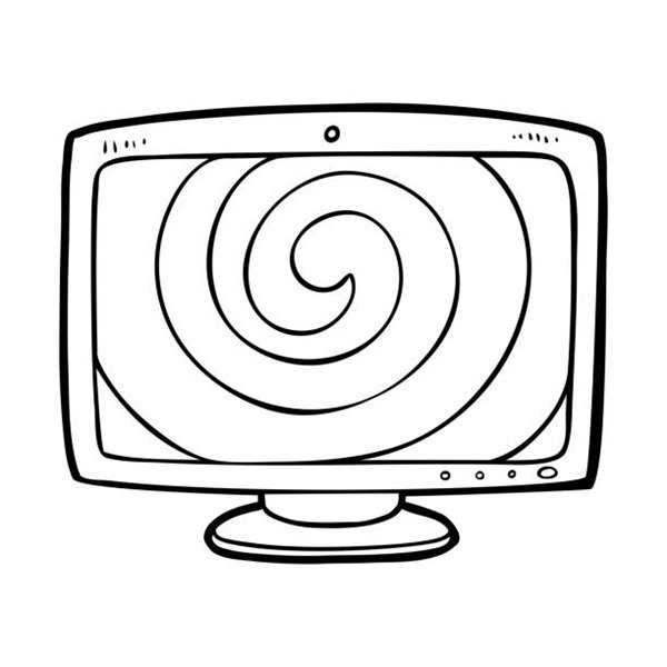 Coloring book for children, Computer monitor