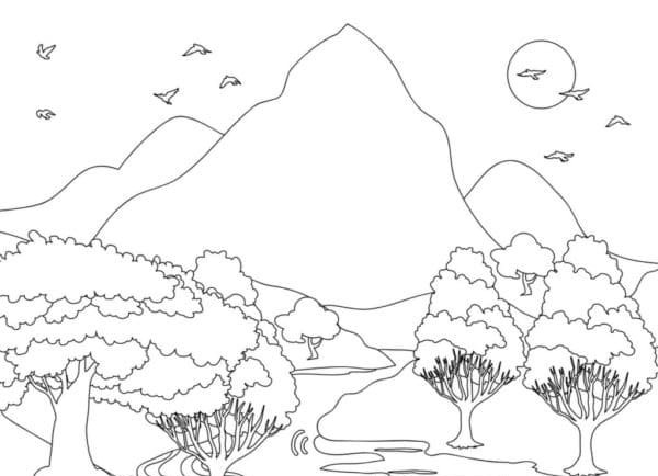 tô màu núi 6
