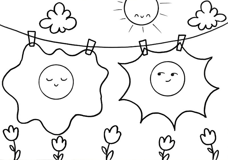 tô màu ông mặt trời 36