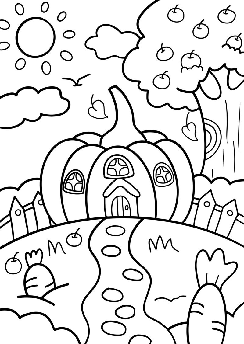 tô màu quả bí ngô 33