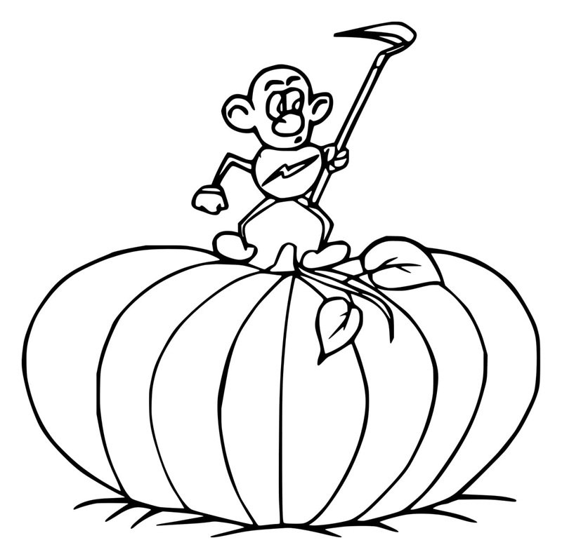 tô màu quả bí ngô 9