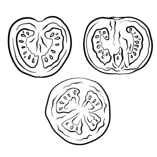 tô màu quả cà chua 2