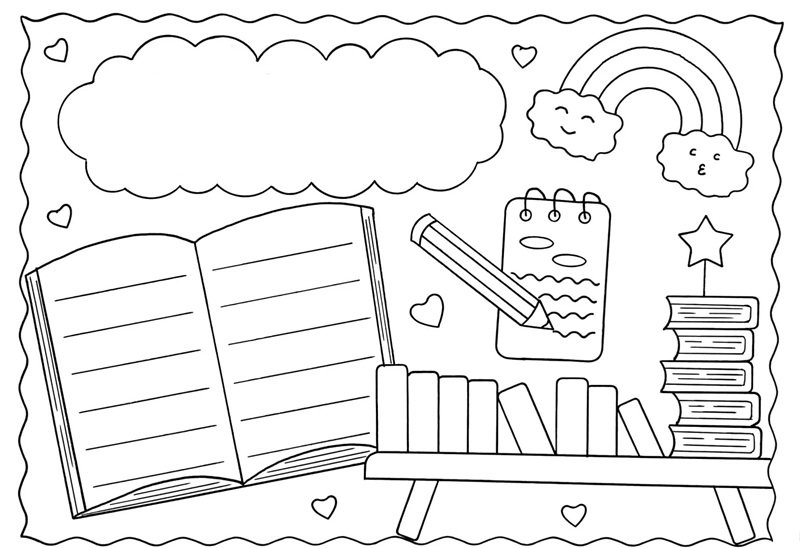 tô màu quyển sách 32
