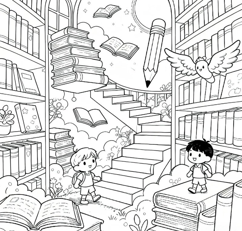 tô màu quyển sách 33