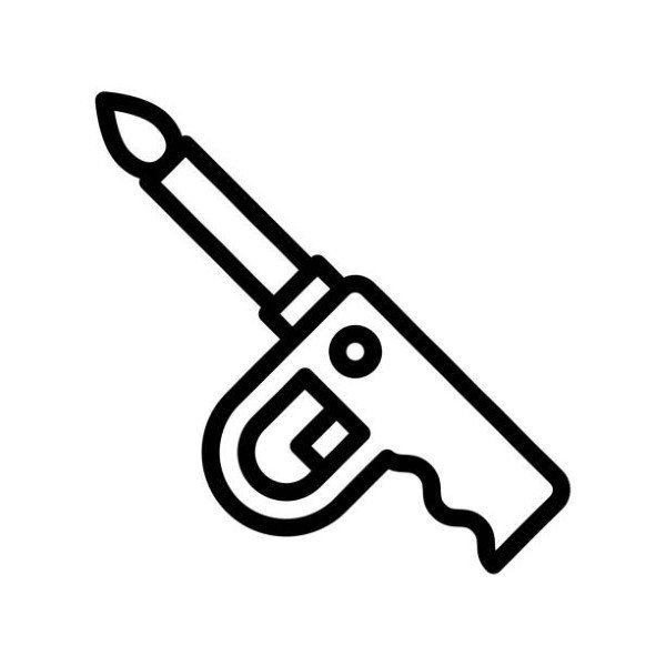Gas lighter vector, Barbecue related line design editable stroke icon