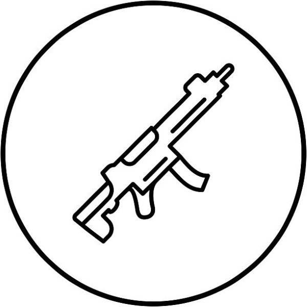Machine Gun icon vector image. Can be used for Military.
