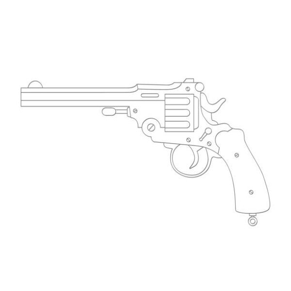 Vector monochrome icon with Revolver for your design